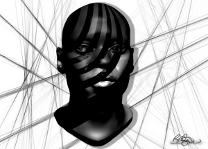 The Thoughts print is a representation of the mind's ability to find healing and success. <a href="https://square.link/u/9q6Ck0Lr">Read More</a> "Thoughts" from the Erinle Abata-Life Series : Limited Edition Digital Print on Stretched Canvas | 24" x 36"
